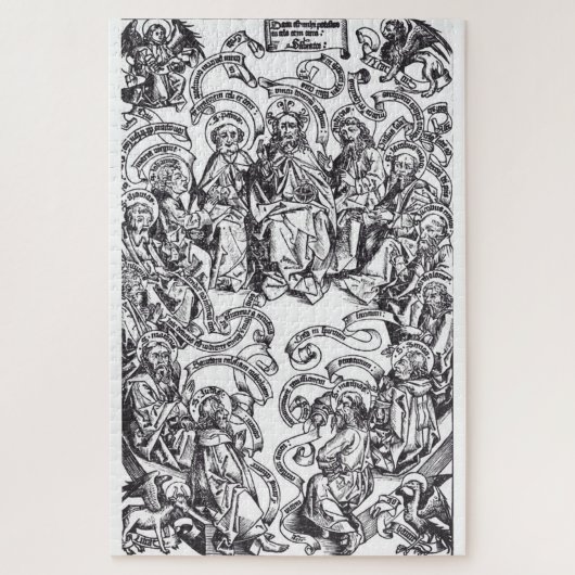 Jezus Christus en 12 apostelen Legpuzzel (Verticaal)