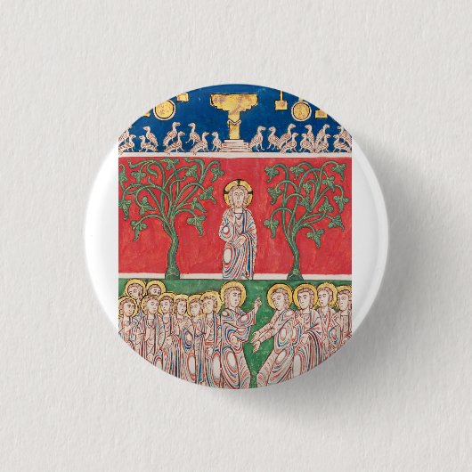 Jezus Christus en 12 apostelen Ronde Button 3,2 Cm (Voorkant)