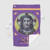 Jezus Christus en compassie Kunst  Golfhanddoek (Insitu)