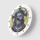 Jezus Christus en Compassie Kunst  mozaïekklok Ronde Klok (Hoek)
