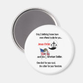 Jezus Christus en de Amerikaanse soldaat Magneet (Voorkant / Achterkant)