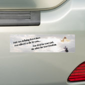 Jezus Christus en de Amerikaanse soldaat Nieuw Ont Bumpersticker (Op auto)