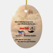 Jezus Christus en de Amerikaanse soldaat Ornament (Voorkant)