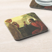 Jezus Christus en de barmhartige Samaritaan bij de Bier Onderzetter (Linkerzijde)