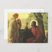 Jezus Christus en de barmhartige Samaritaan bij de Briefkaart (Voorkant / Achterkant)