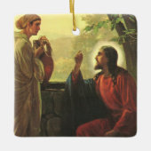 Jezus Christus en de barmhartige Samaritaan bij de Keramisch Ornament (Voorkant)