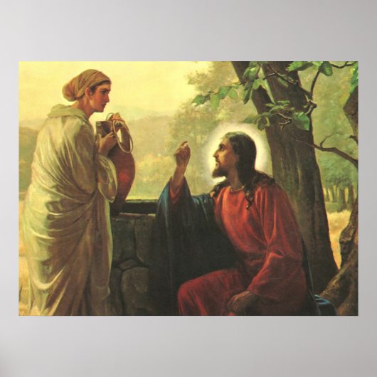 Jezus Christus en de barmhartige Samaritaan bij de Poster (Voorkant)