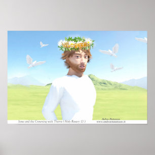 Jezus Christus en de Doornenkroon Poster