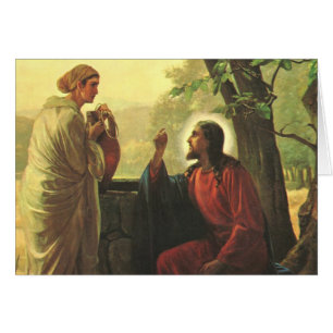 Jezus Christus en de goede Samaritaan bij de put