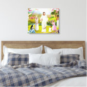 Jezus Christus en de Maagd Mary Regina Coeli Canvas Afdruk (Insitu (Slaapkamer))