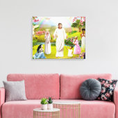 Jezus Christus en de Maagd Mary Regina Coeli Canvas Afdruk (Insitu (Woonkamer))