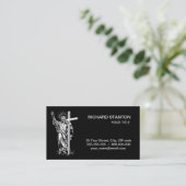 Jezus Christus en een kruis Visitekaartje (Staand voorkant)