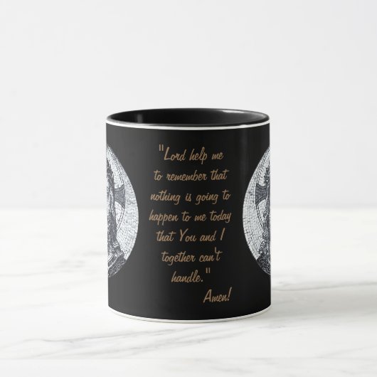 Jezus Christus en gebeden "Bescherm me Heer" Koffe Mok (Midden)