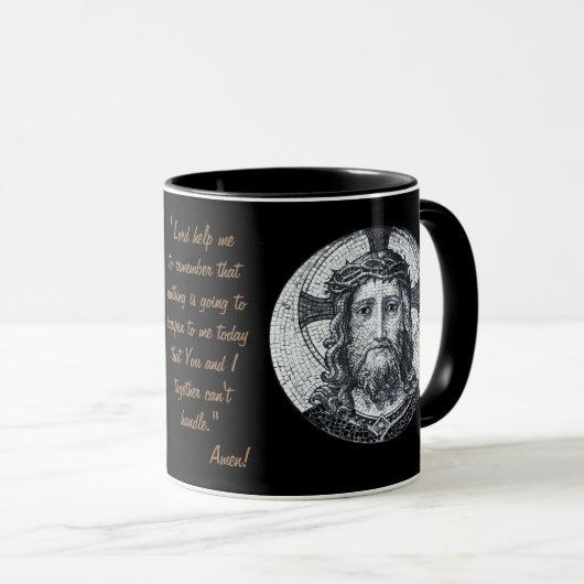 Jezus Christus en gebeden "Bescherm me Heer" Koffe Mok (Voorkant rechts)