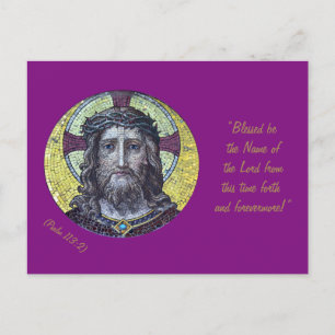 Jezus Christus en gebeden briefkaart "Psalm 113:2