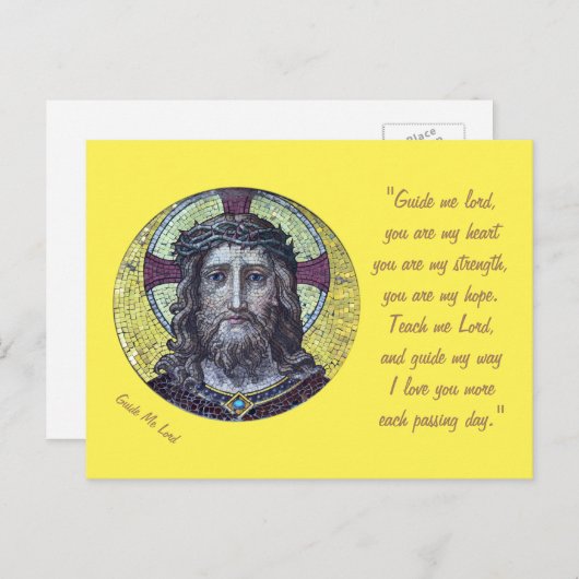 Jezus Christus en gebeden "Gids voor mij Heer" / b Briefkaart (Voorkant / Achterkant)