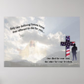 Jezus Christus en het Amerikaanse Soldaat Poster (Voorkant)