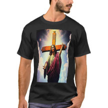 Jezus Christus en het kruis Tshirt
