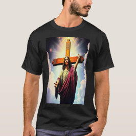 Jezus Christus en het kruis Tshirt