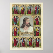 Jezus Christus en het Twelve Apostles christendom Poster (Voorkant)