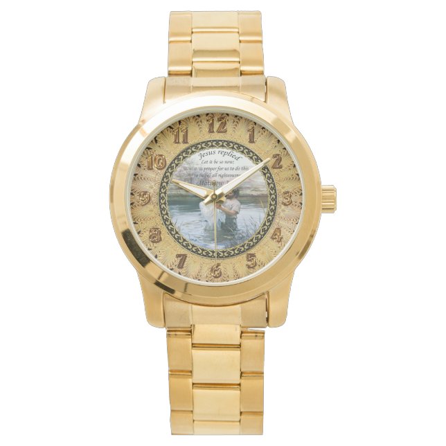 Jezus Christus en Johannes Doop Horloge (Voorkant)