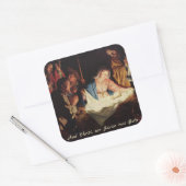 Jezus Christus en Maria, Bethlehem Kerst sticker (Envelop)