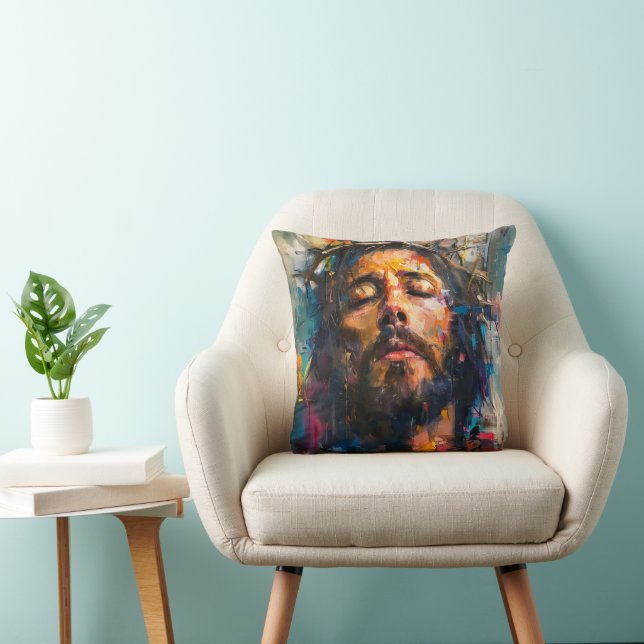 Jezus Christus Expressionisme Kussen (Stoel)