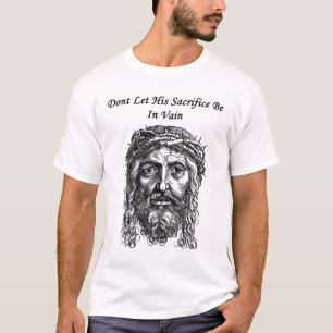 Jezus Christus Face offert bijbelprijskunst op T-shirt