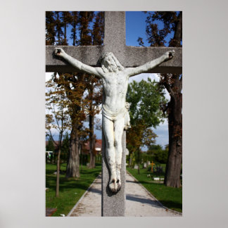 Jezus Christus gekruist Poster