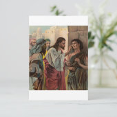 Jezus Christus geneest de blinde man Bedankkaart (Staand voorkant)