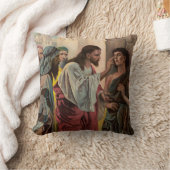 Jezus Christus geneest de blinde man Kussen (Deken)
