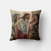 Jezus Christus geneest de blinde man Kussen (Achterkant)