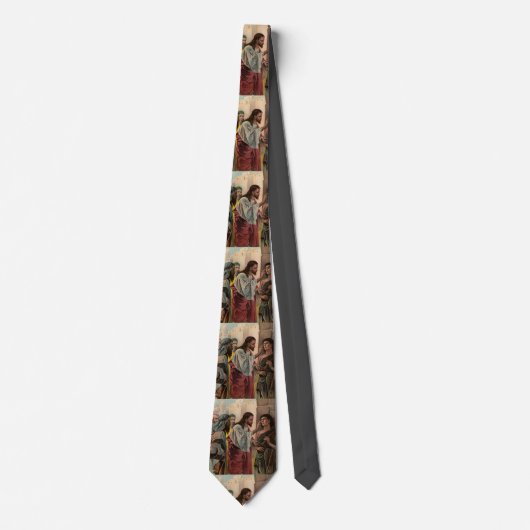 Jezus Christus geneest de blinde man Stropdas (Voorkant)