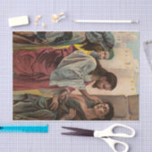 Jezus Christus geneest de blinde man Tissuepapier (Craft)