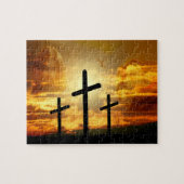 Jezus Christus Gezegende Maagd Mary Dove Calvery Legpuzzel (Horizontaal)