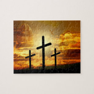 Jezus Christus Gezegende Maagd Mary Dove Calvery Legpuzzel