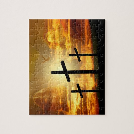 Jezus Christus Gezegende Maagd Mary Dove Calvery Legpuzzel (Verticaal)