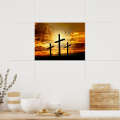 Jezus Christus Gezegende Maagd Mary Dove Calvery Poster (Keuken)