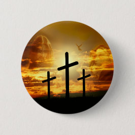 Jezus Christus Gezegende Maagd Mary Dove Calvery Ronde Button 5,7 Cm