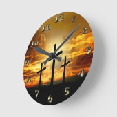 Jezus Christus Gezegende Maagd Mary Dove Calvery Ronde Klok (Hoek)