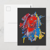 Jezus Christus Gezichtsheilig hart Abstracte kunst Briefkaart (Voorkant / Achterkant)