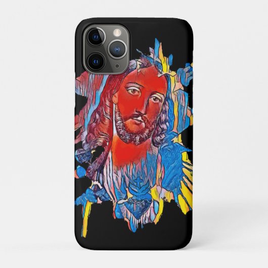Jezus Christus Gezichtsheilig hart Abstracte kunst Case-Mate iPhone Case (Achterkant)