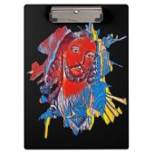 Jezus Christus Gezichtsheilig hart Abstracte kunst Klembord (Voorkant)