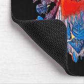 Jezus Christus Gezichtsheilig hart Abstracte kunst Muismat (Hoek)