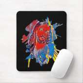 Jezus Christus Gezichtsheilig hart Abstracte kunst Muismat (Met muis)