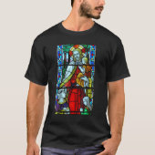 Jezus Christus Glas in lood Kerk God Chris T-shirt (Voorkant)