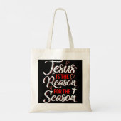 Jezus Christus Glas in lood Kerk God Chris Tote Bag (Achterkant)