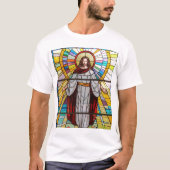 Jezus Christus Glas in lood Mural T-Shirt (Voorkant)