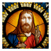 Jezus Christus Glas in lood Perfect Poster (Voorkant)