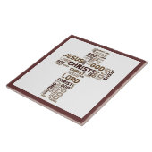 Jezus, Christus, God, Heer, Woordwolk in de dwarsl Tegeltje (Zijkant)